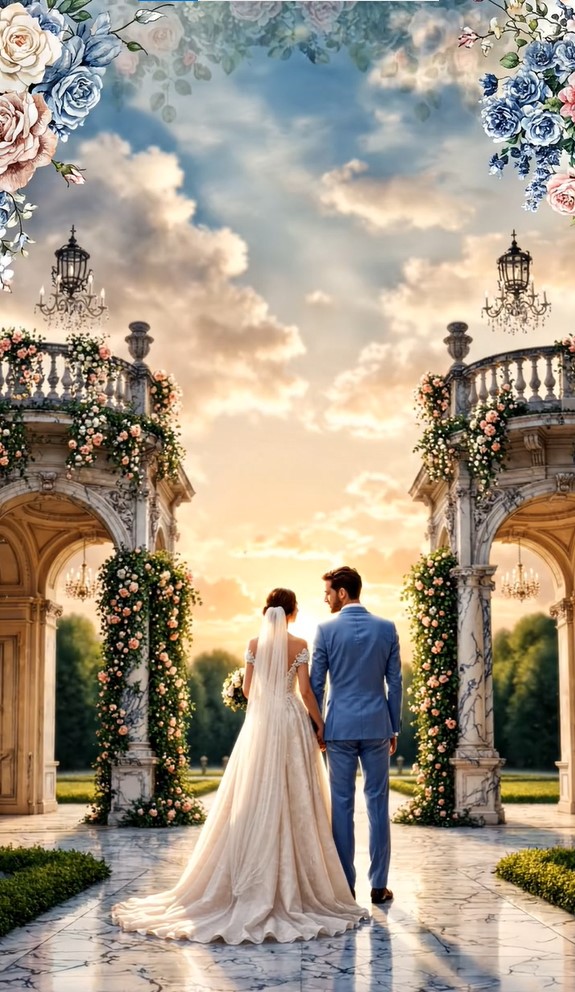 Blush garden Engagement